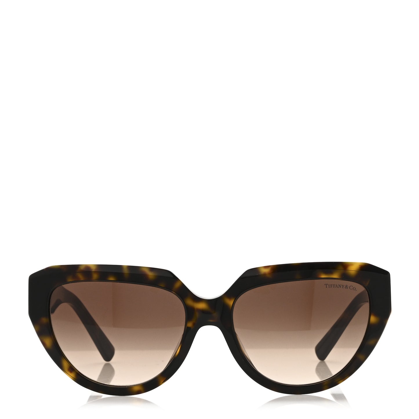 Acetate Metal Tiffany T Tortoise Cat Eye Sunglasses TF4238U Brown