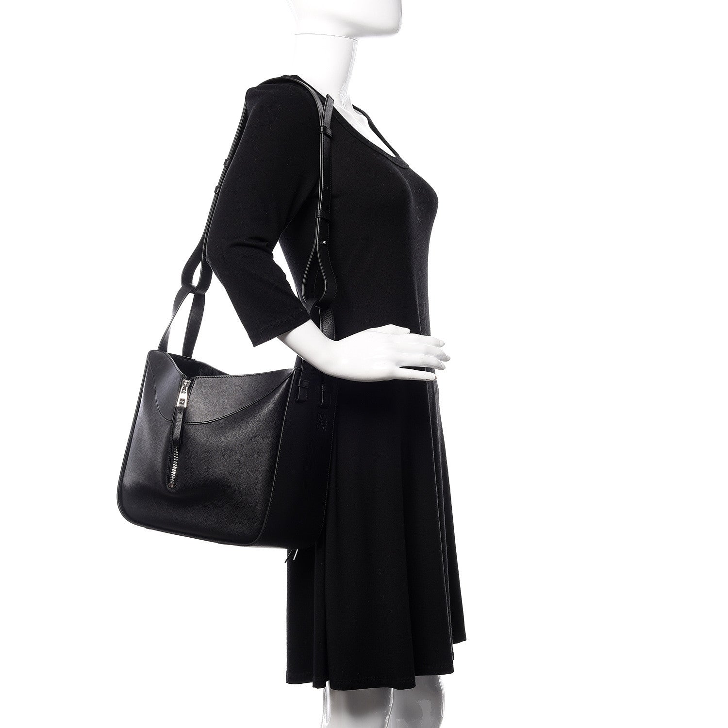 Loewe Calfskin Small Hammock Shoulder Bag Black 2 of 9