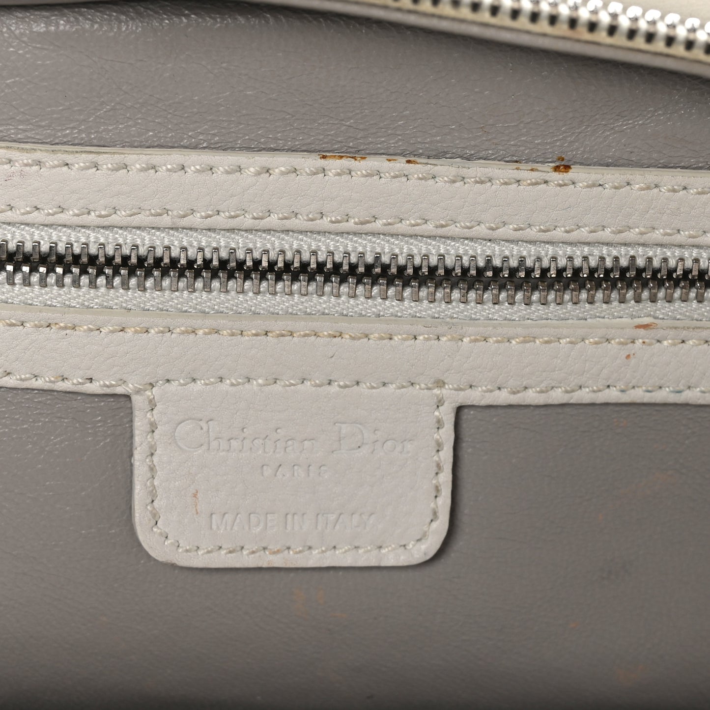 Calfskin My Dior Frame Pocket Satchel White
