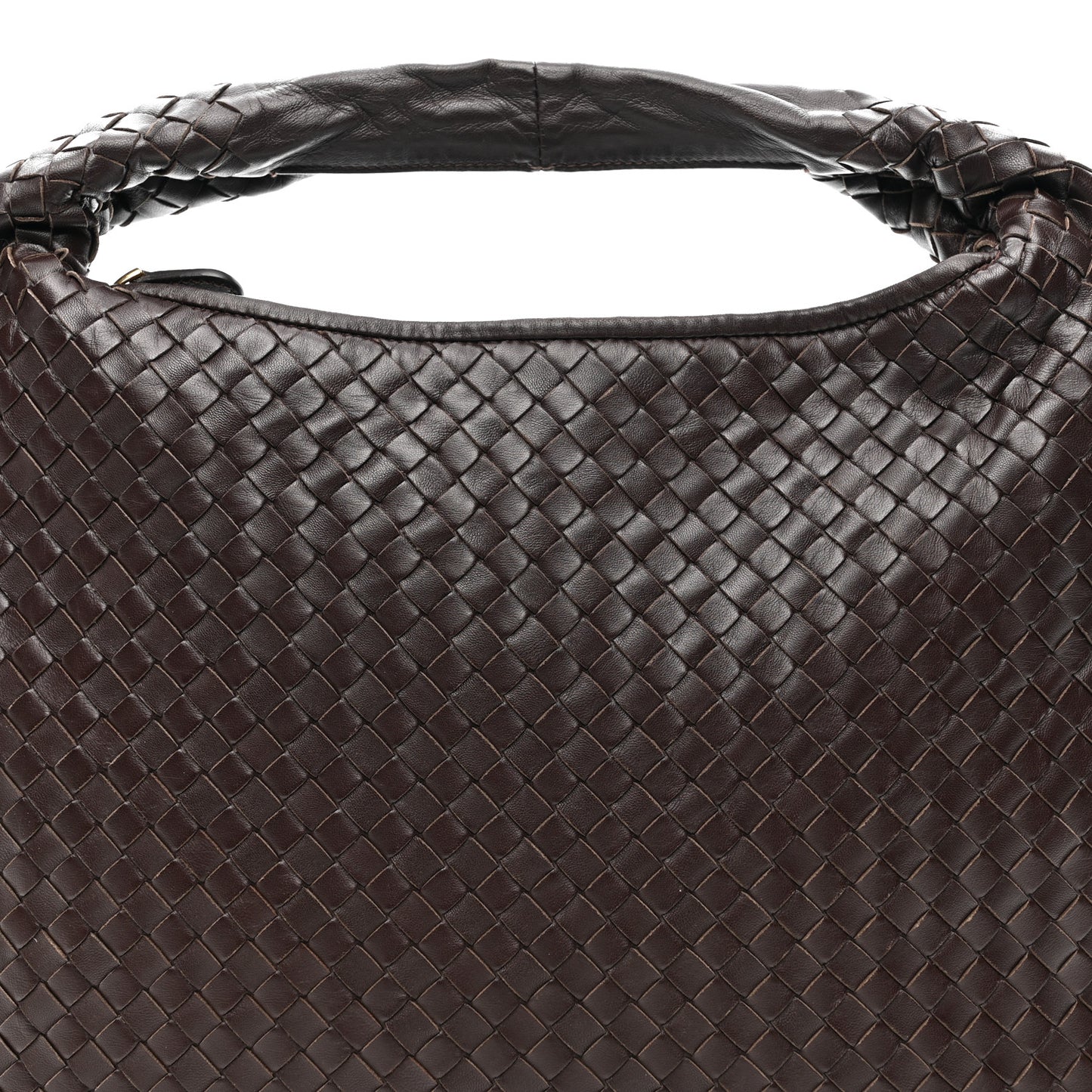 Nappa Intrecciato Medium Veneta Hobo Ebano