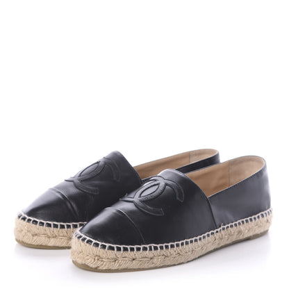 Chanel Lambskin CC Espadrilles 38 Black 3 of 7
