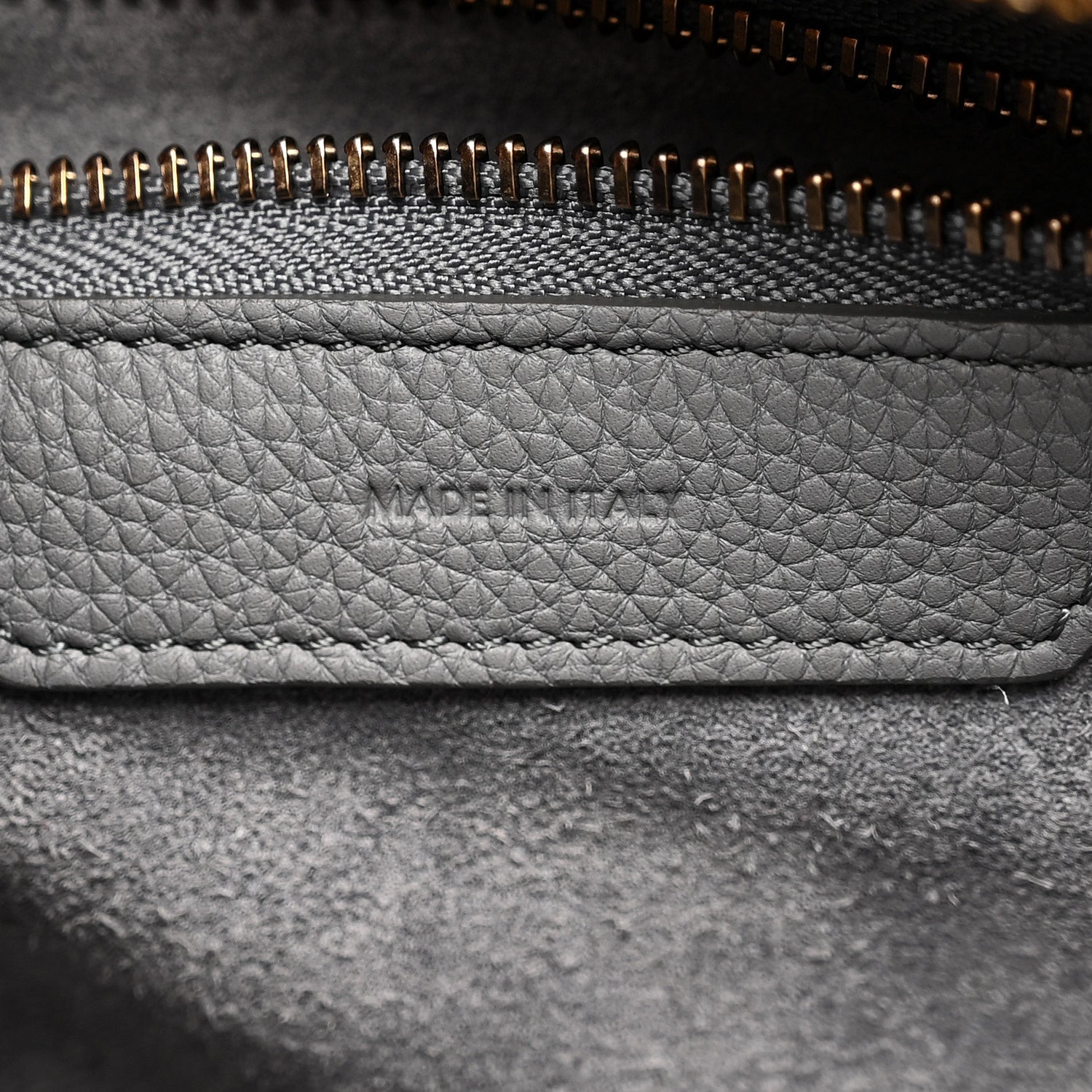 Celine Baby Drummed Calfskin Micro Luggage Kohl 5 of 9
