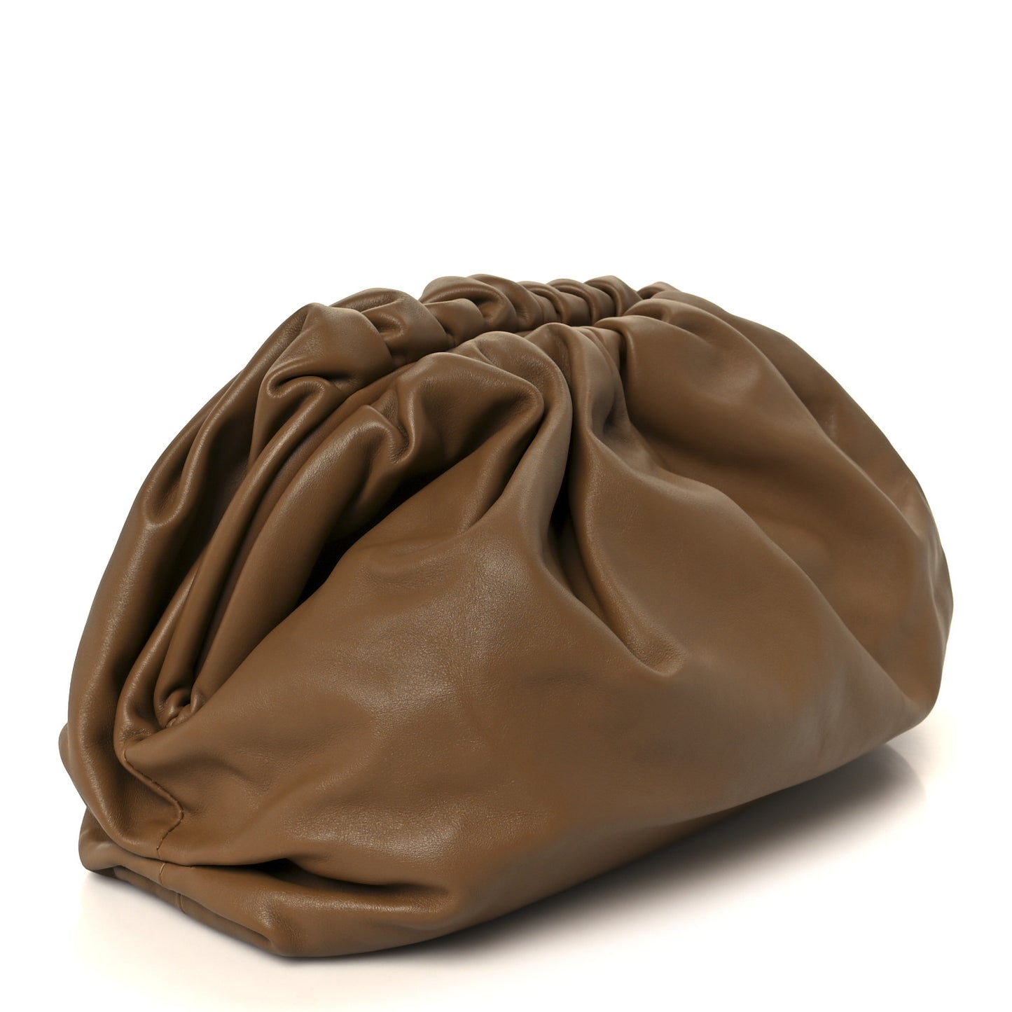 Smooth Butter Calf The Pouch Oversized Clutch Teak