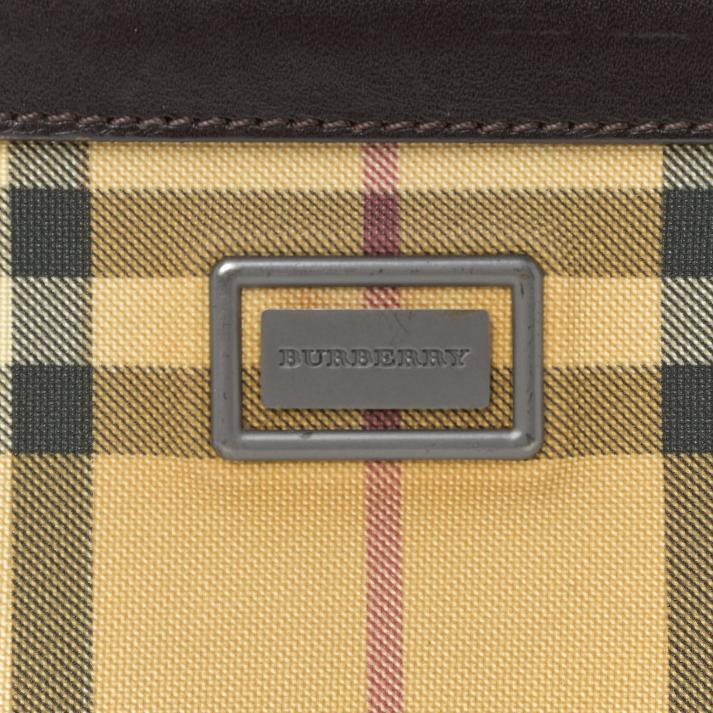 House Check Crossbody Camera Bag Antique Yellow Brown