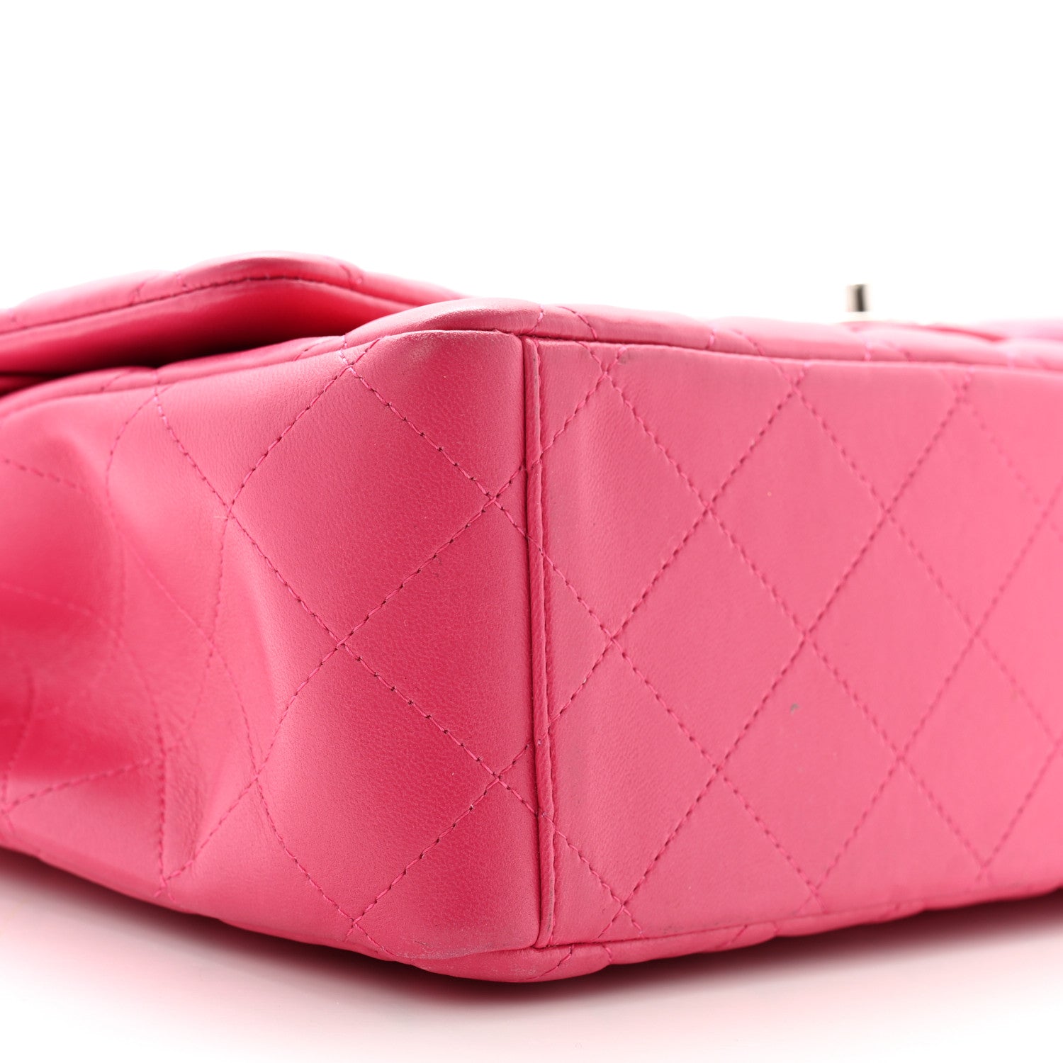 Chanel Lambskin Quilted Maxi Double Flap Dark Pink 9 of 13