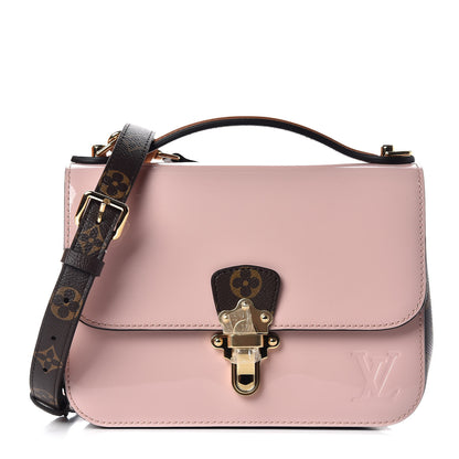 Louis Vuitton Patent Calfskin Monogram Cherrywood BB Rose Ballerine 1 of 9