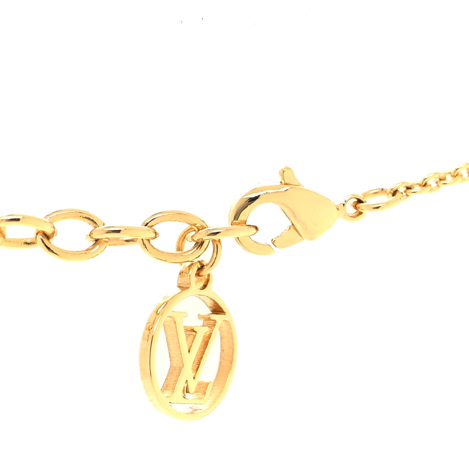 Louis Vuitton Enamel LV Iconic Necklace Gold Pink 4 of 6