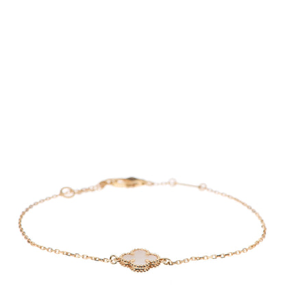 Van Cleef & Arpels 18K Yellow Gold Mother of Pearl Sweet Alhambra Bracelet 1 of 5