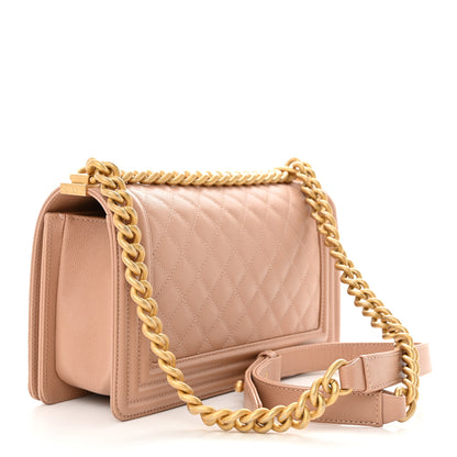 Chanel Caviar Quilted Medium Boy Flap Beige 3 of 10