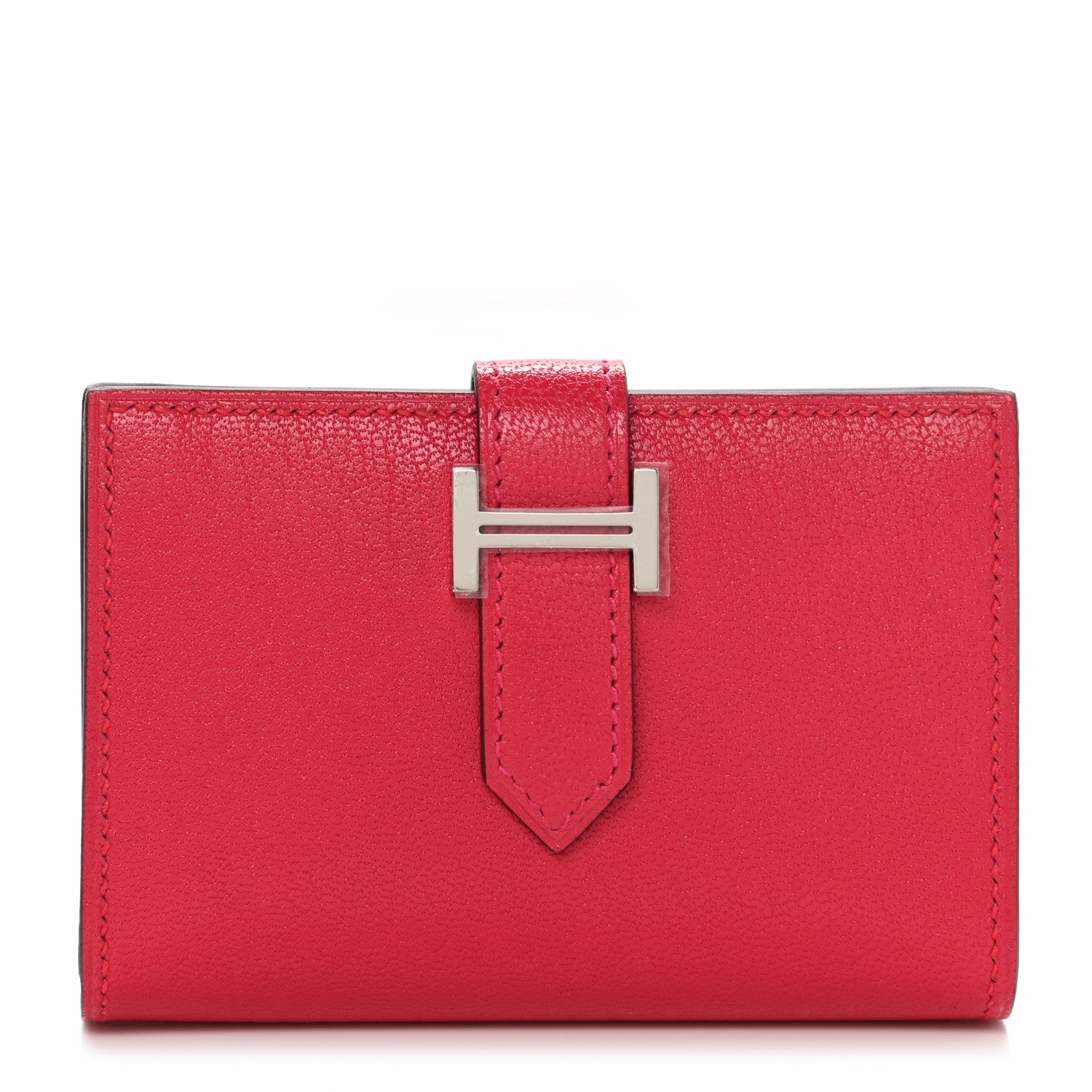 Hermes Chevre Mysore Mini Bearn Wallet Rose Extreme 1 of 8