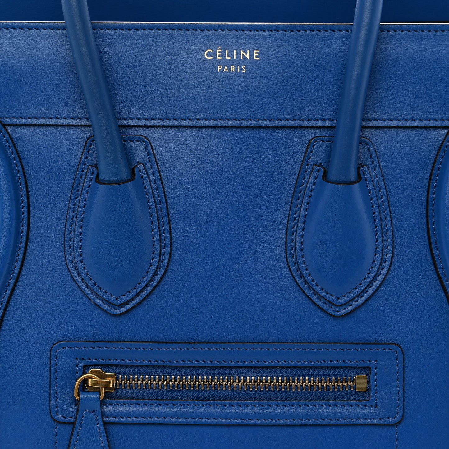 Smooth Calfskin Micro Luggage Royal Blue