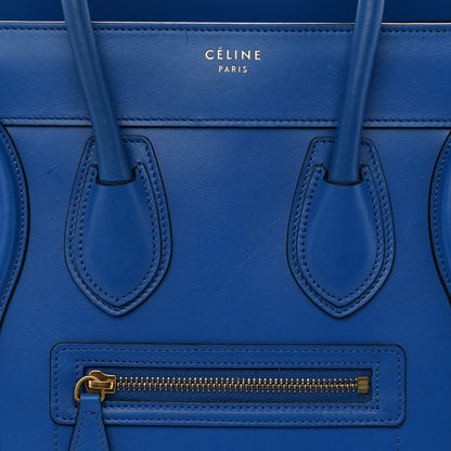 Celine Smooth Calfskin Micro Luggage Royal Blue 7 of 9
