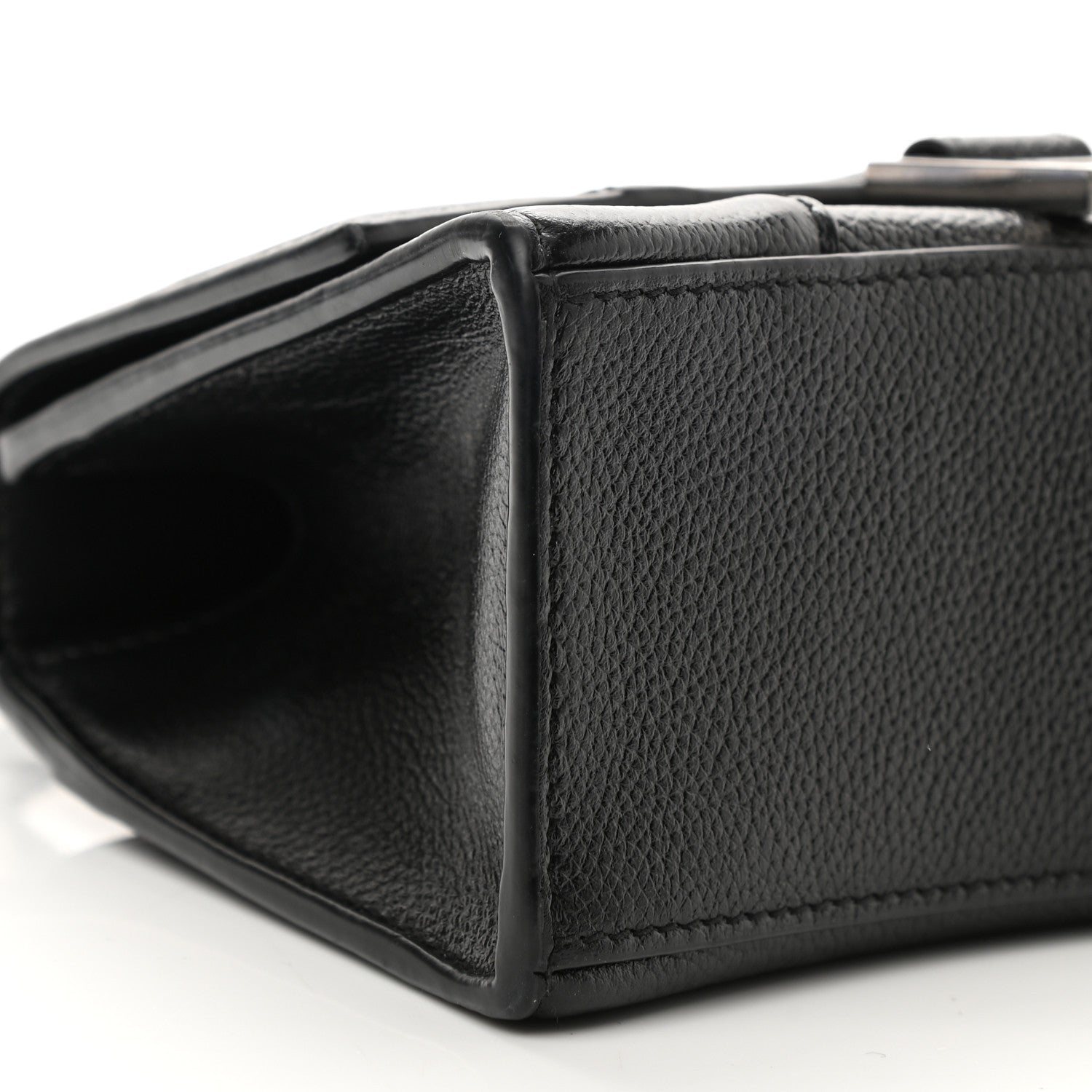 Balenciaga Grained Calfskin Hourglass Top Handle Bag XS Black 9 of 11