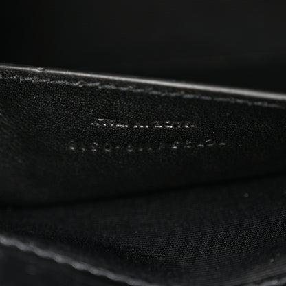 Saint Laurent Calfskin Crocodile Embossed Medium Classic Monogram Kate Tassel Satchel Black 7 of 10