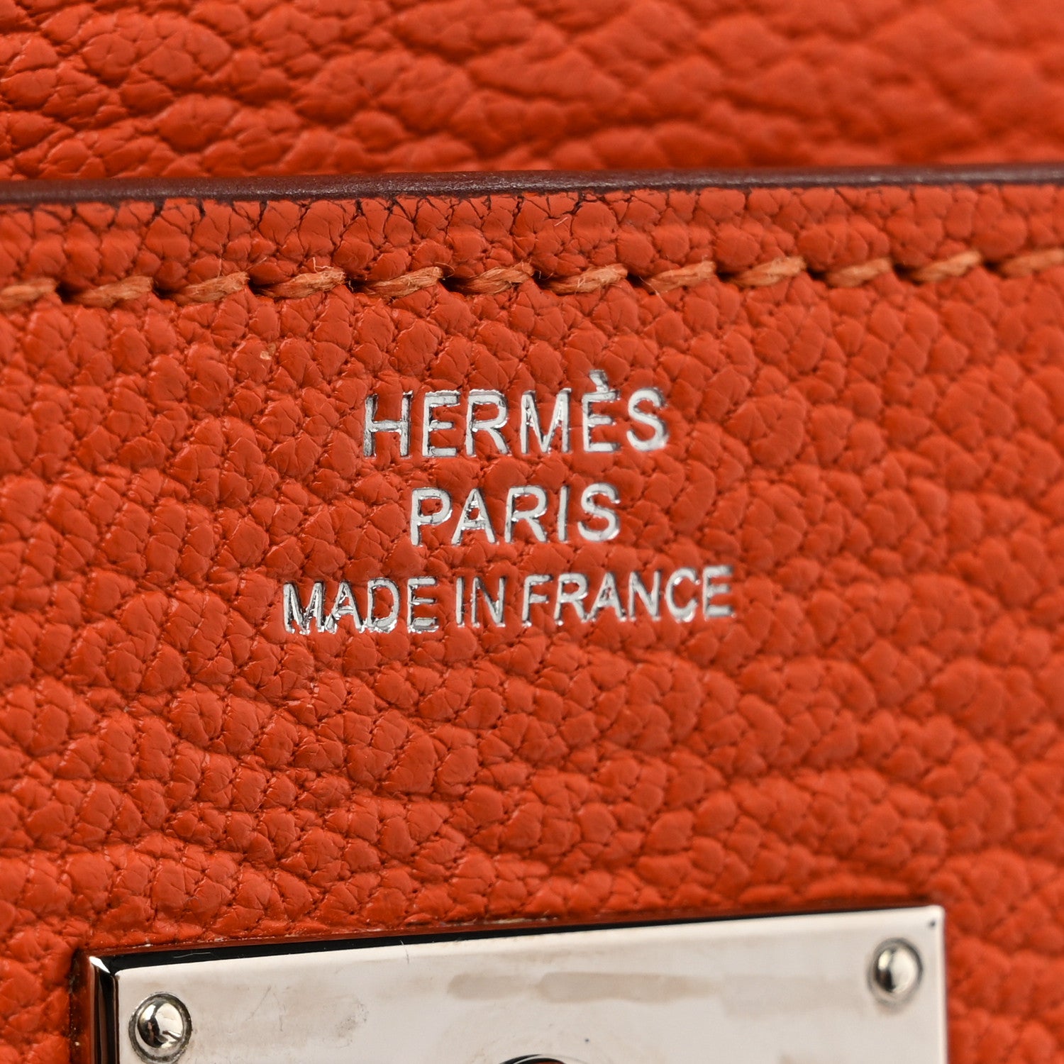 Hermes Chevre Mysore Kelly Longue Wallet Feu 6 of 9