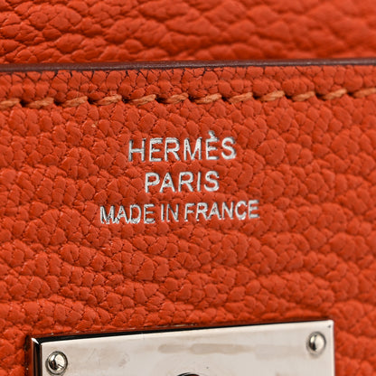 Hermes Chevre Mysore Kelly Longue Wallet Feu 6 of 9