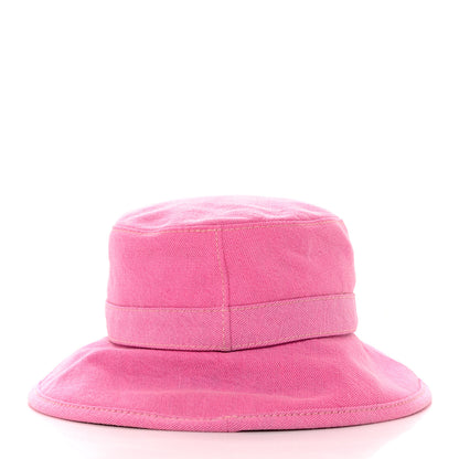 Chanel Denim Logo Bucket Hat M Pink Yellow 3 of 6