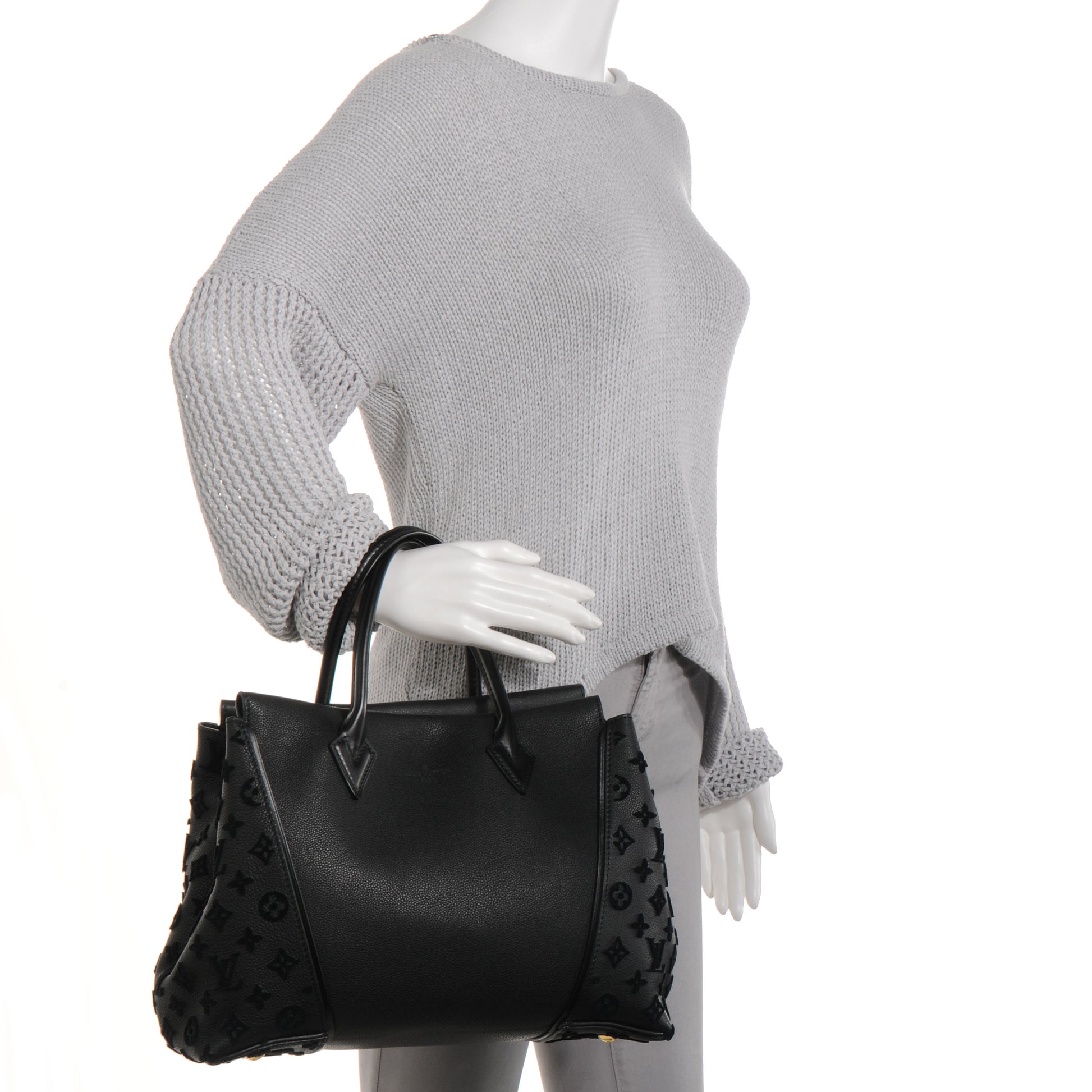 Louis Vuitton Veau Cachemire Tote W PM Black 2 of 7
