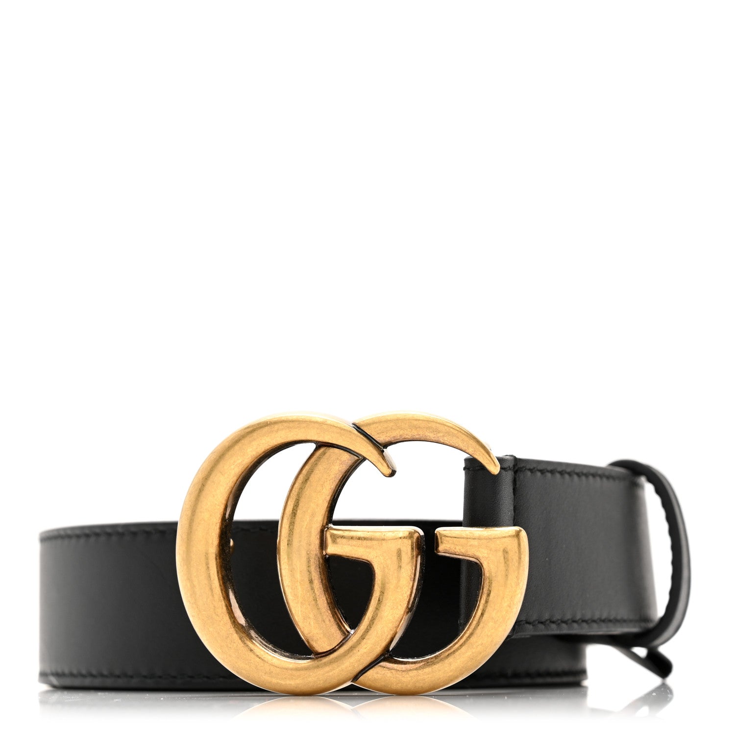 Gucci Calfskin Double G 30mm Belt 90 36 Black 1 of 6