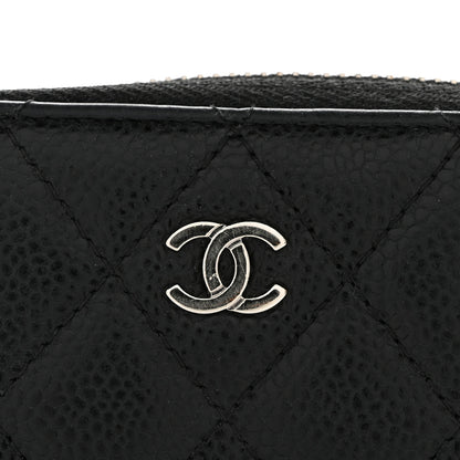 Chanel Caviar Quilted Zip Coin Purse Black 10 of 10