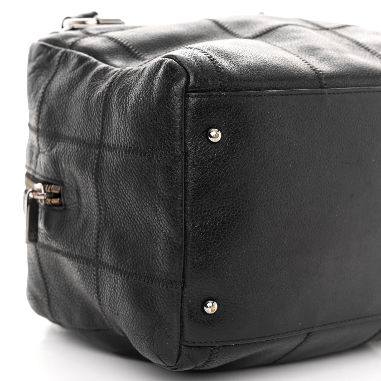 Caviar Square Stitched Bowler Black