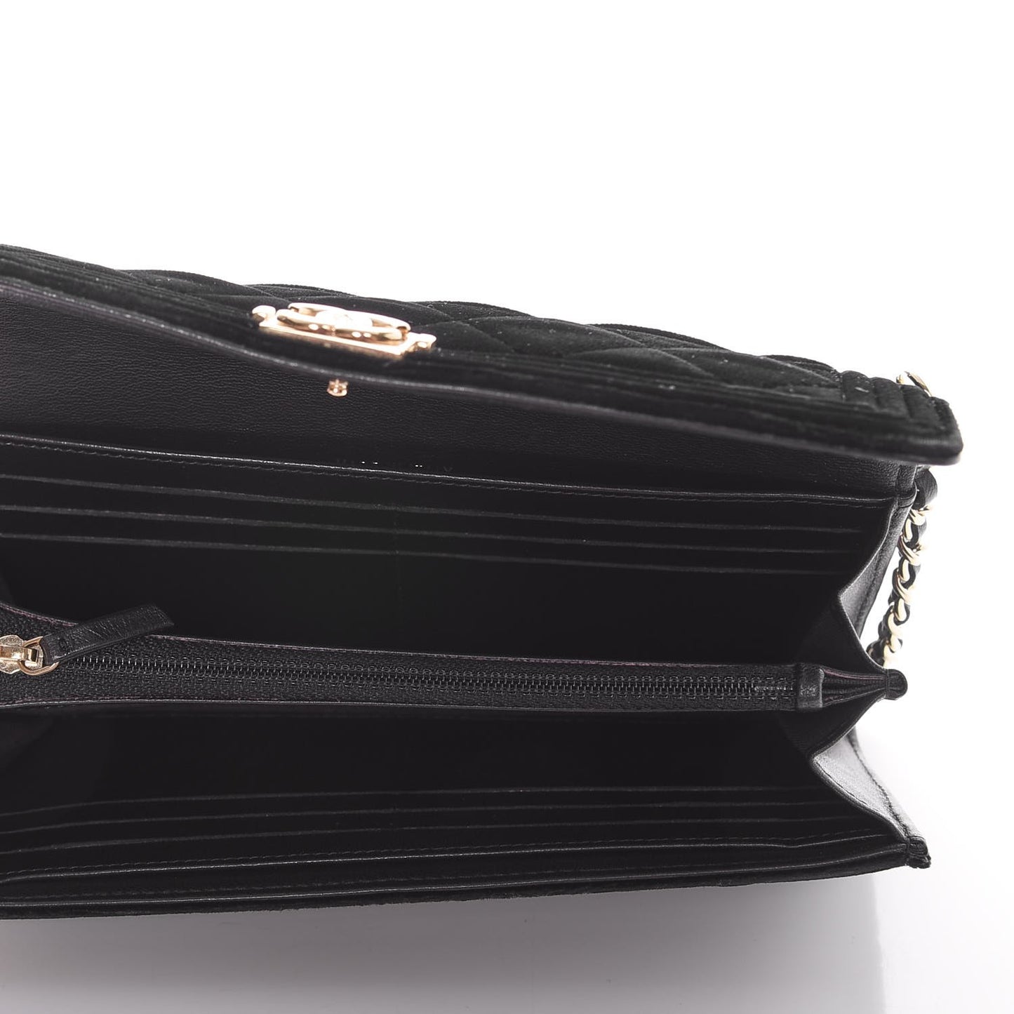 Velvet Boy Wallet On Removable Chain Black