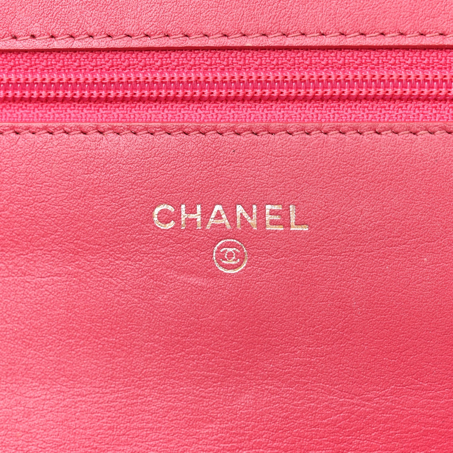 Chanel Patent Camellia Embossed Wallet on Chain WOC Rose 6 of 24