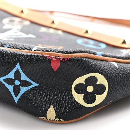 Louis Vuitton Monogram Multicolor Pochette Accessories Black 8 of 8