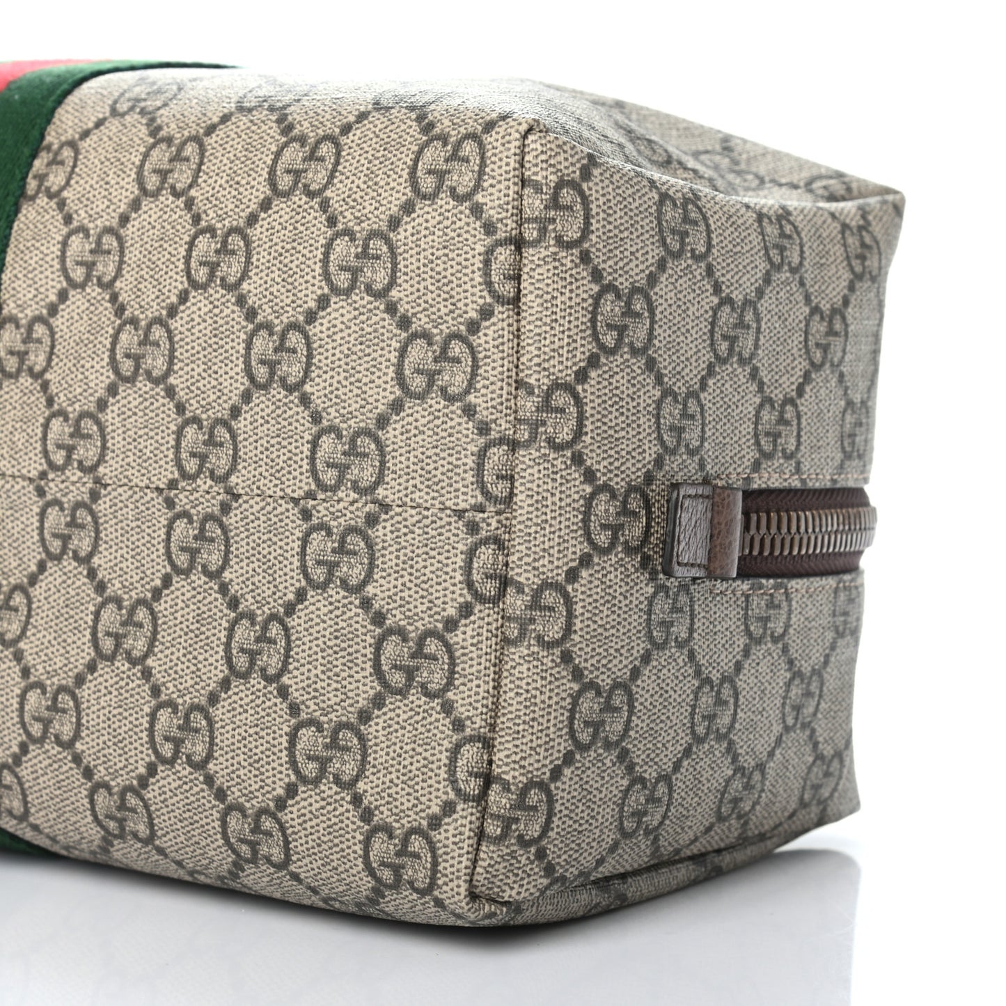 GG Supreme Monogram Web Ophidia Toiletry Case Beige