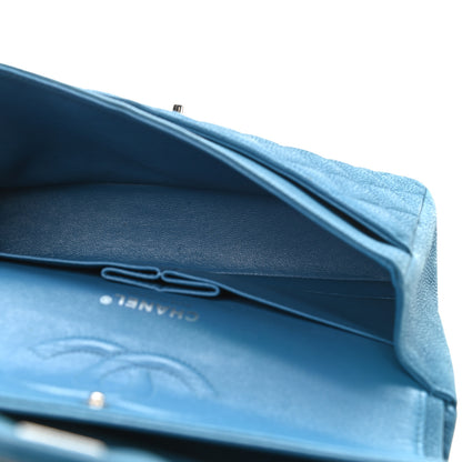 Chanel Iridescent Caviar Quilted Medium Double Flap Blue 4 of 10