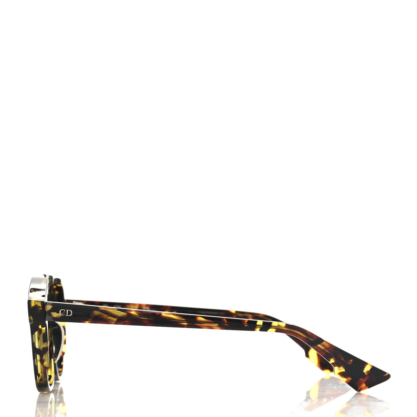 Abstract Square Mirrored Sunglasses Spotted Havana Purple