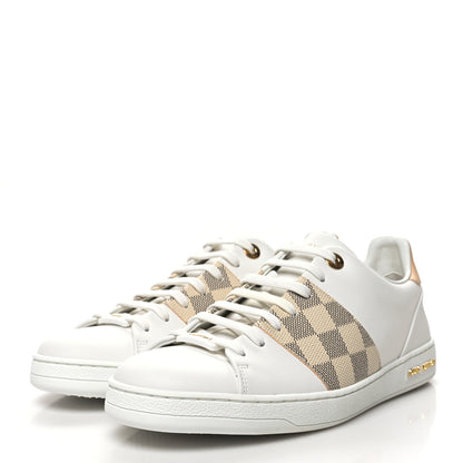 Louis Vuitton Damier Azur Front Row Sneaker 40.5 White 3 of 8