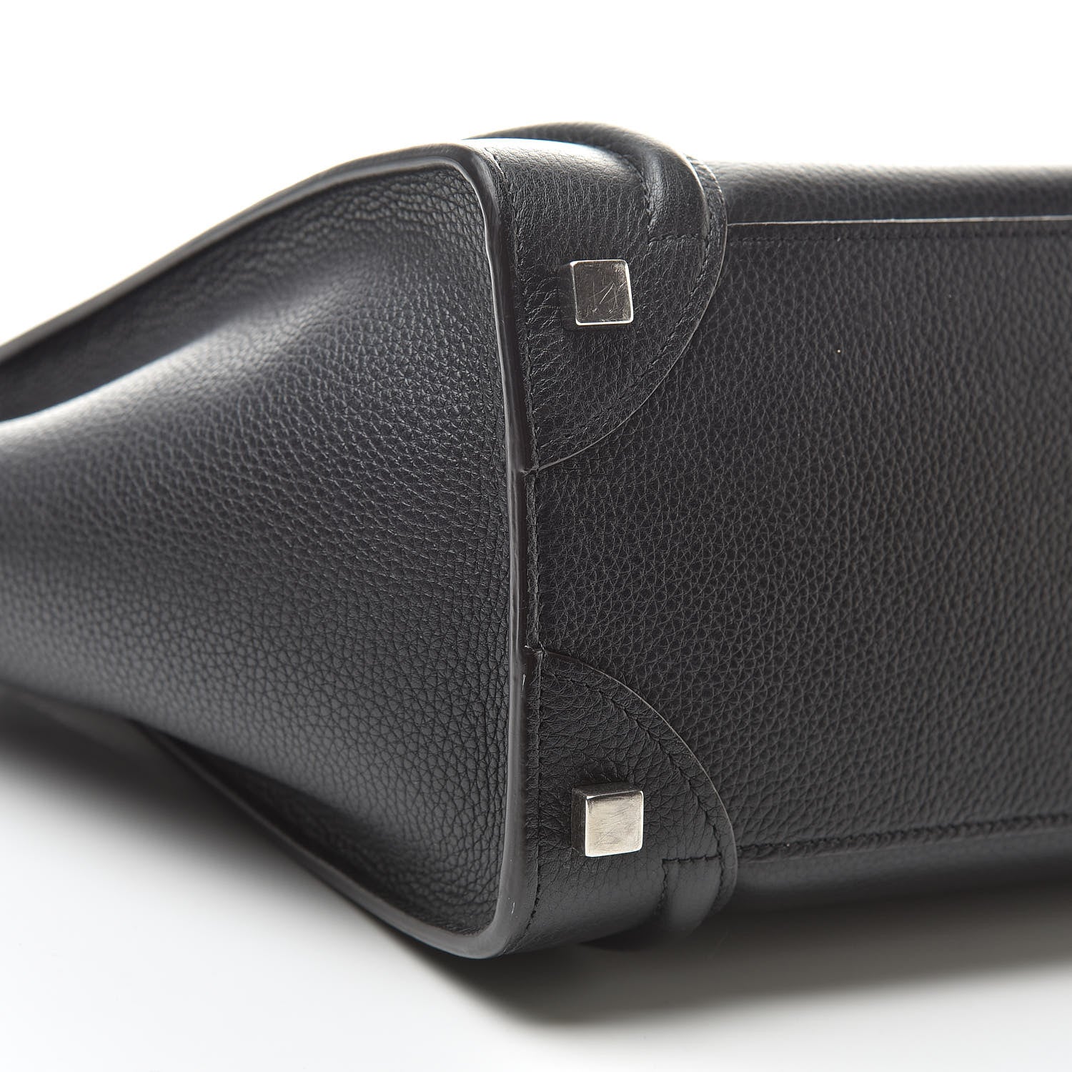 Celine Drummed Calfskin Micro Luggage Black 9 of 12