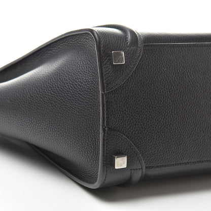 Celine Drummed Calfskin Micro Luggage Black 9 of 12