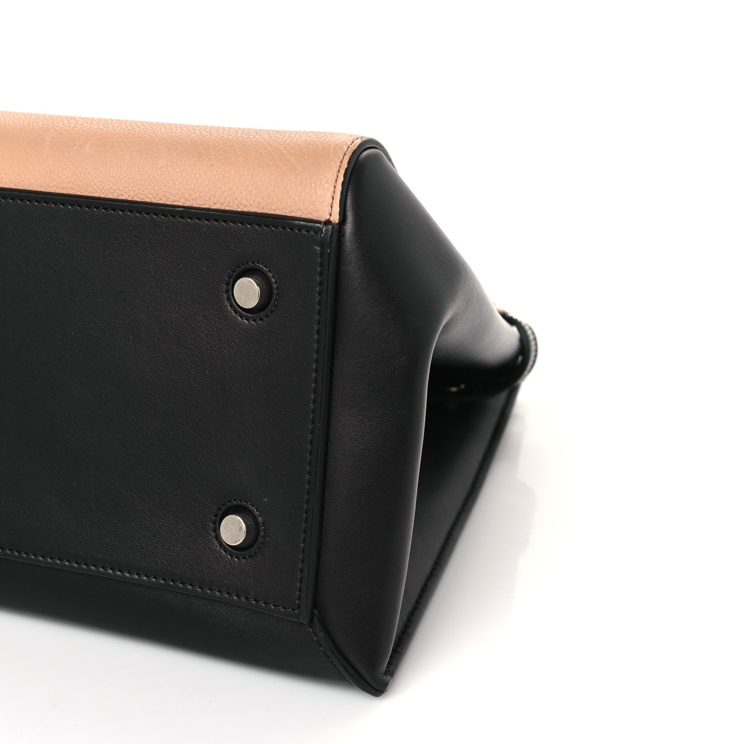 Celine Supple Calfskin Large Bi-Color Edge Shoulder Bag Beige 9 of 9