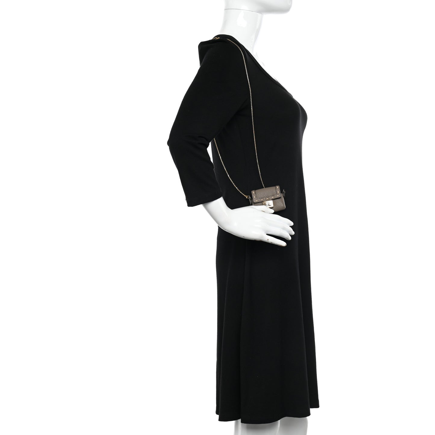 Cuoio Romano Selleria AirPods Pro Chain Baguette Charm Taupe