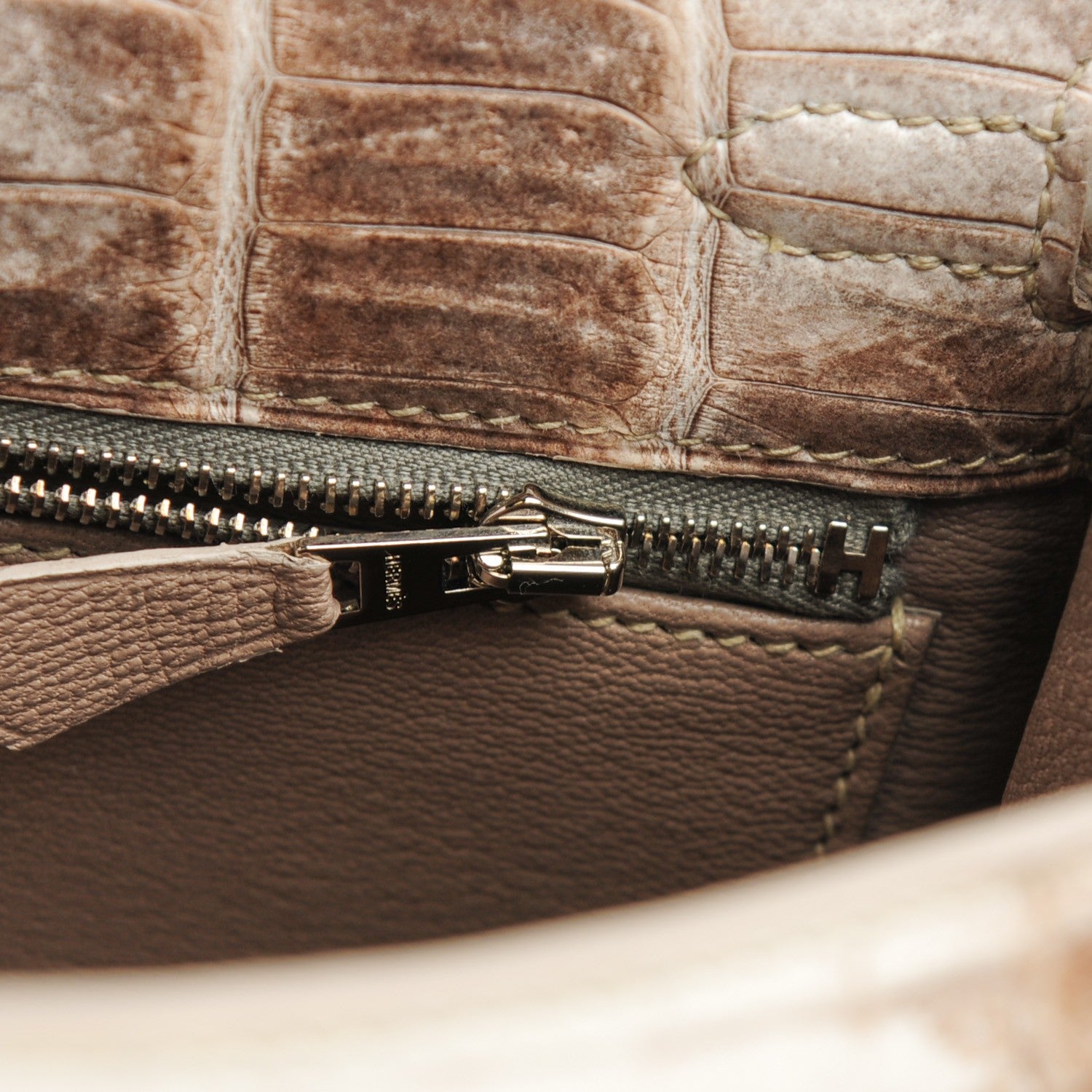 Hermes Matte Niloticus Crocodile Himalaya Kelly Retourne 25 White 30 of 32