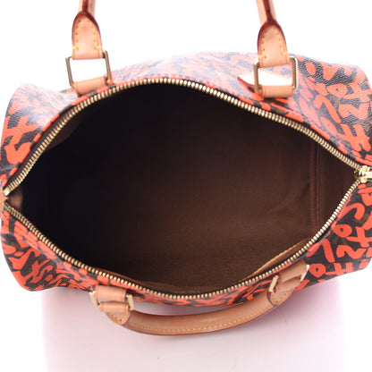 Louis Vuitton Monogram Graffiti Speedy 30 Orange 5 of 14