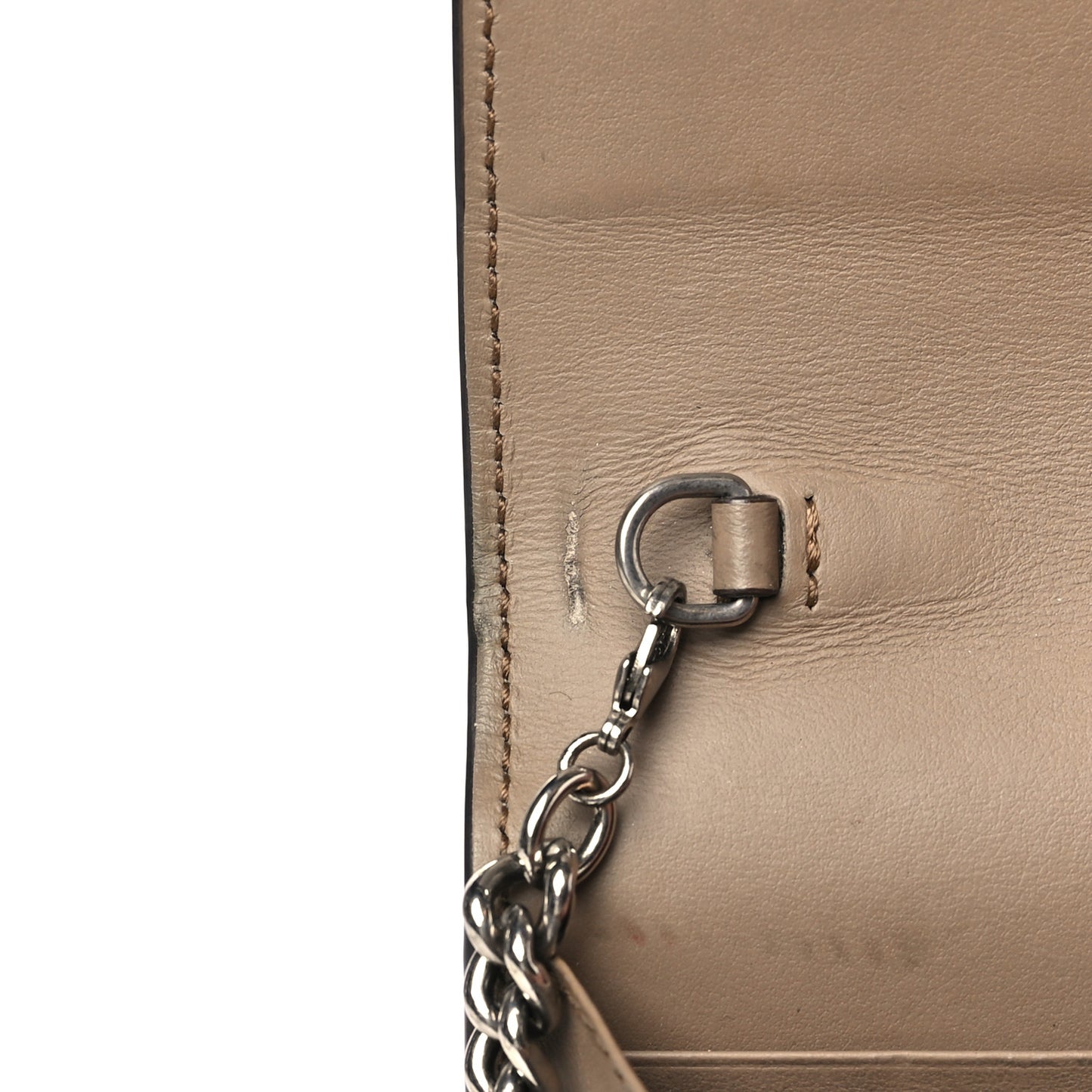 GG Supreme Monogram Mini Dionysus Chain Wallet Beige Taupe