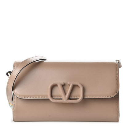 Valentino Garavani Calfskin VSling Clutch With Shoulder Strap Rose Cannelle 1 of 9