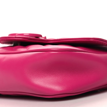 Gucci Calfskin Matelasse Monochrome GG Marmont Chain Belt Bag Classic Fuxia 10 of 10