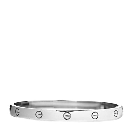 Cartier 18K White Gold LOVE Bracelet 19 1 of 4
