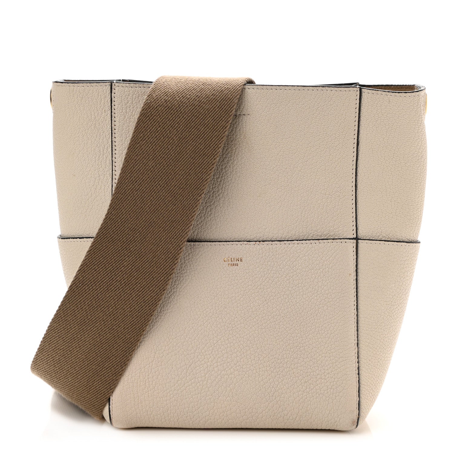 Celine Goatskin Sangle Bucket Bag Light Taupe 1 of 8