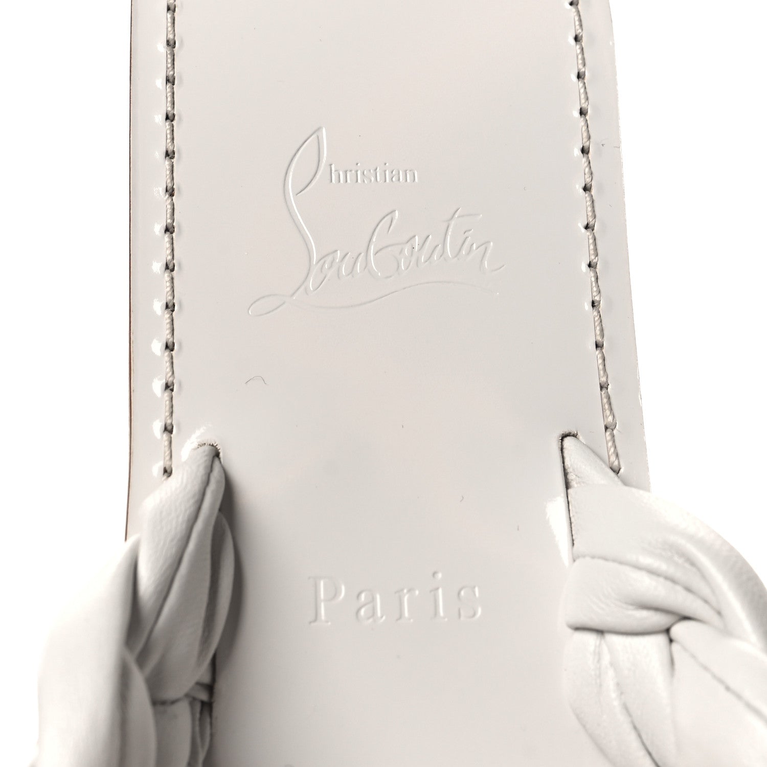 Christian Louboutin Nappa Braided Briotonga Flat Sandals 40 White 7 of 8
