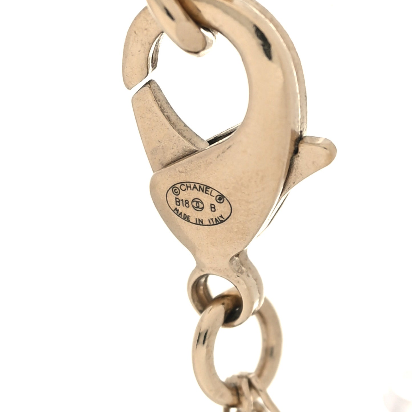 Resin Pearl Crystal Camellia CC Necklace Black Gold Gold