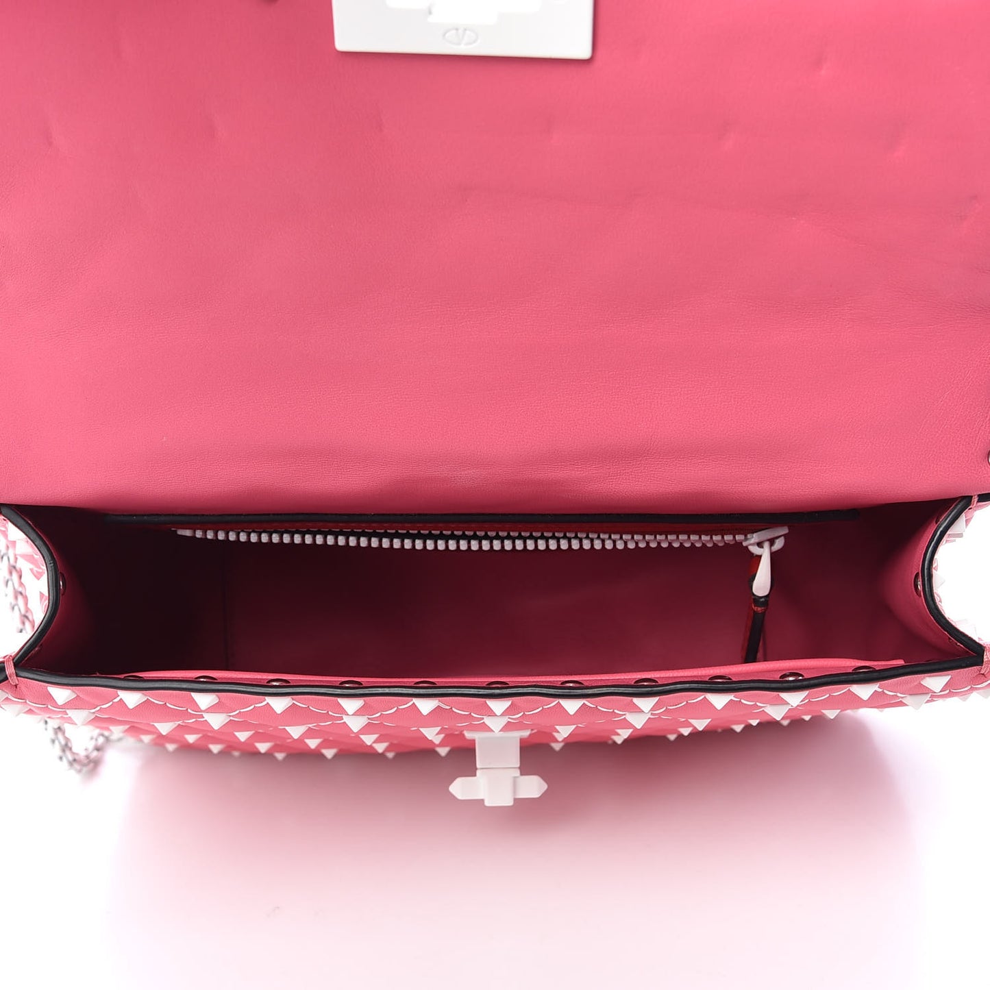 Lambskin Medium Free Rockstud Spike Shoulder Bag Shadow Pink