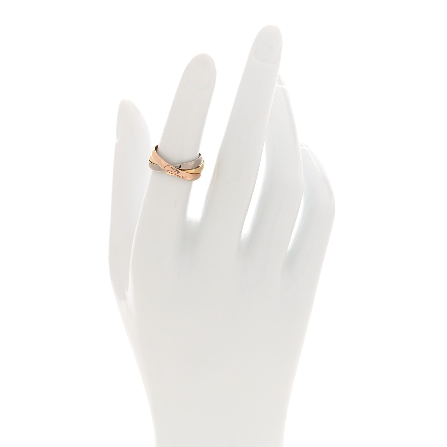 18K Pink Yellow White Gold Small Trinity Ring 50 5.25