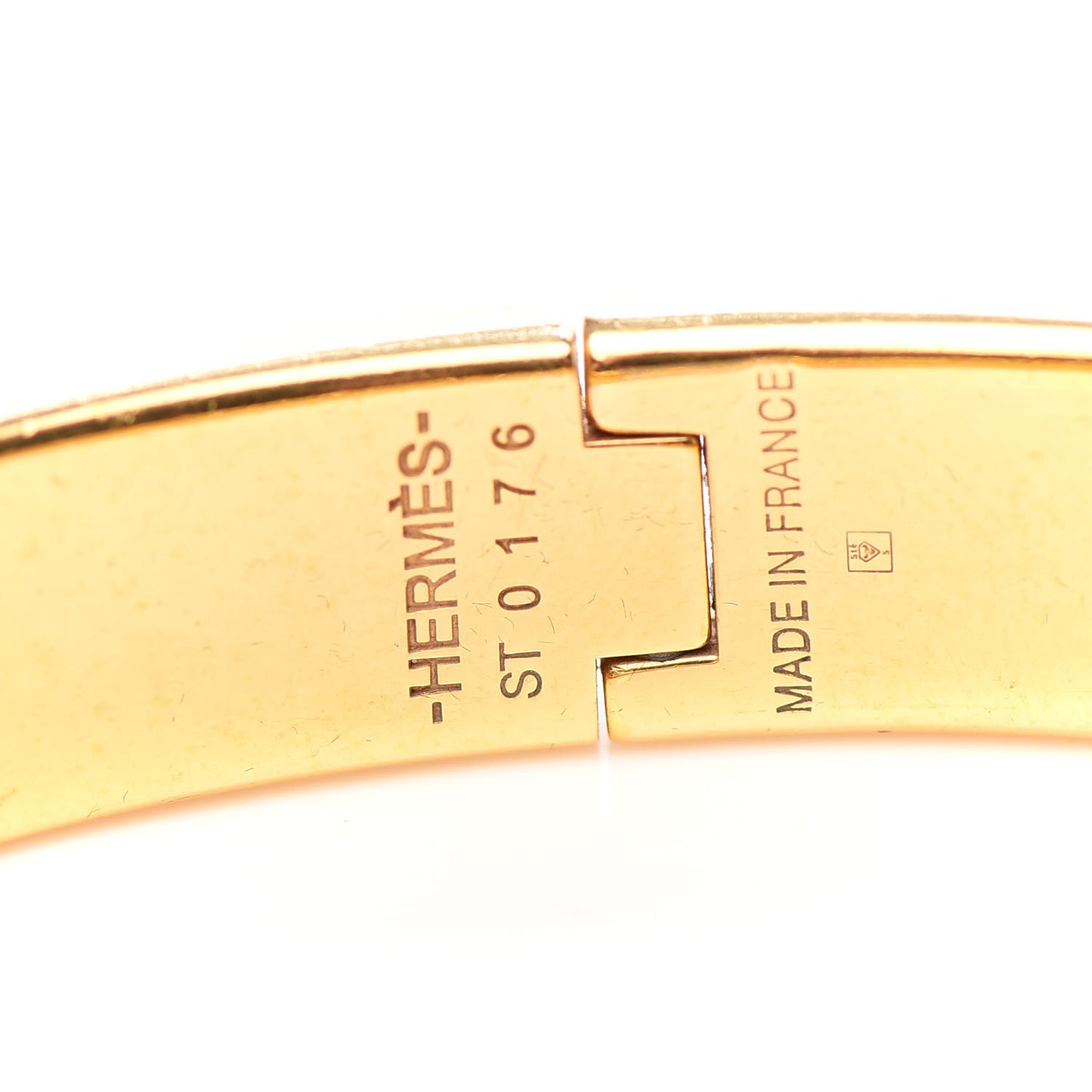 Enamel Narrow Clic Clac H Bracelet GM White