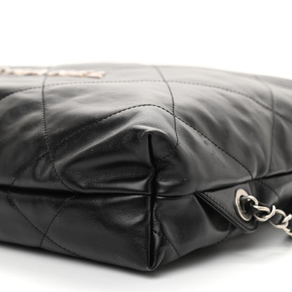 Chanel Shiny Calfskin Quilted Chanel 22 Backpack Black 10 of 10