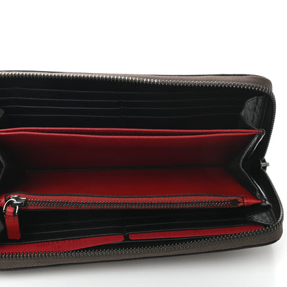 Valentino Garavani Metallic Patent Rockstud Spike Continental Zip Around Wallet Rutenio 5 of 8